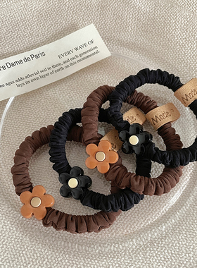 时尚高弹力小肠发圈头饰简约可爱丸子头扎头皮筋女绑发绳耐用头绳