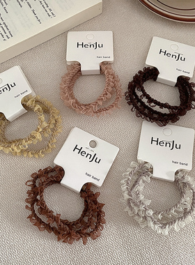 花边发圈头绳女生橡皮筋女扎头绑头发马尾2022年新款网红头饰发绳