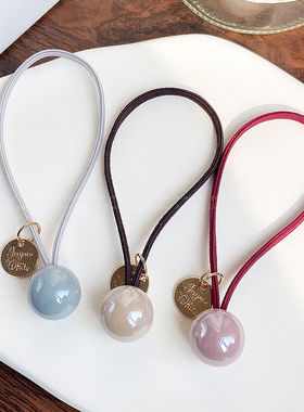 珍珠头绳发绳小清新皮筋女扎头高弹力耐用皮套发圈简约气质不伤发