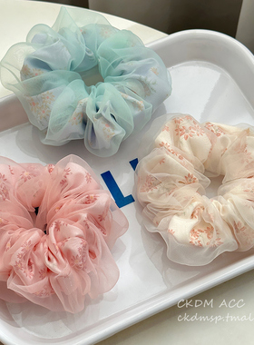 2023年新款法式网纱大肠发圈女生发绳高级感头绳扎头发橡皮筋头饰