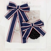 职业领花头花套装 银行邮政工装 领结女日韩制服衬衣蝴蝶结飘带配饰