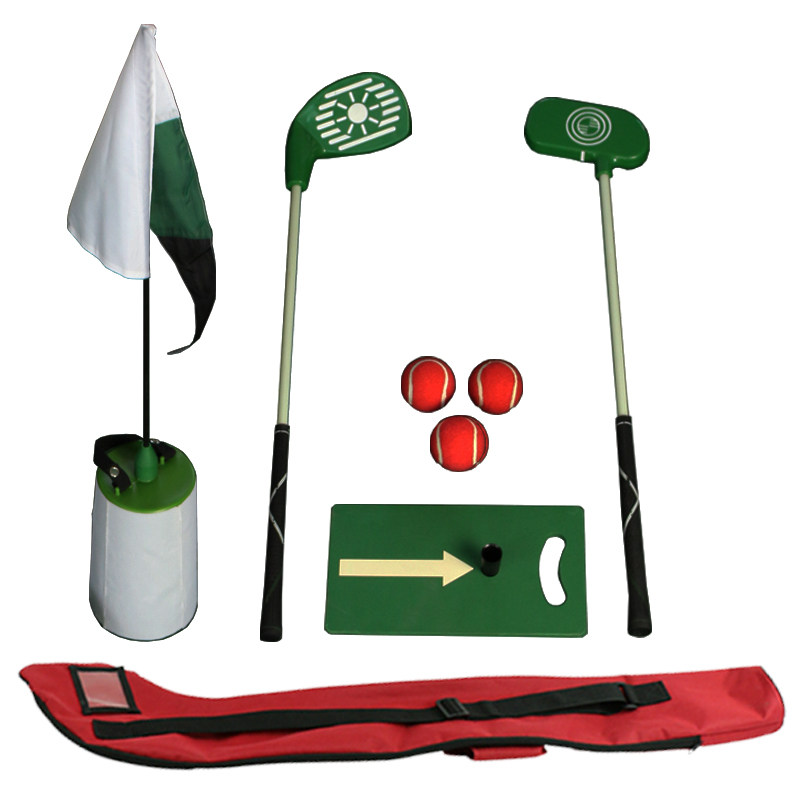高尔夫儿童塑料球杆青少年GOLF启蒙教学套装推杆挥杆起飞垫目标靶