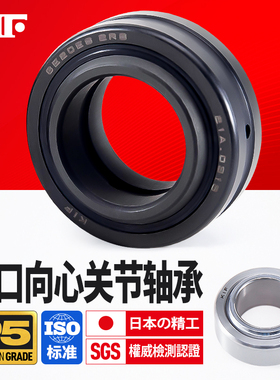 进口KIF向心关节轴承GE12鱼眼15自润滑17 20 25 30 35 40E45C50ES