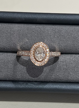 18K金镶嵌50分GIA椭圆钻石戒指