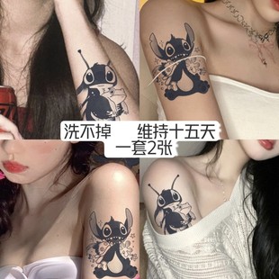 【拍一发2张】卡通史迪仔草本纹身贴防水女持久手臂不反光高级感