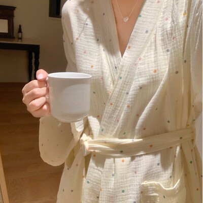 浴袍女2026新款春秋长袖云朵棉花长袖睡衣女款睡袍网红睡裙家居服