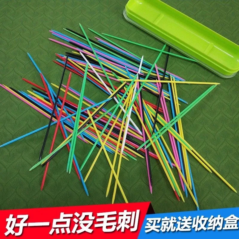 趣味桃木棒彩色游戏棒亲子互动
