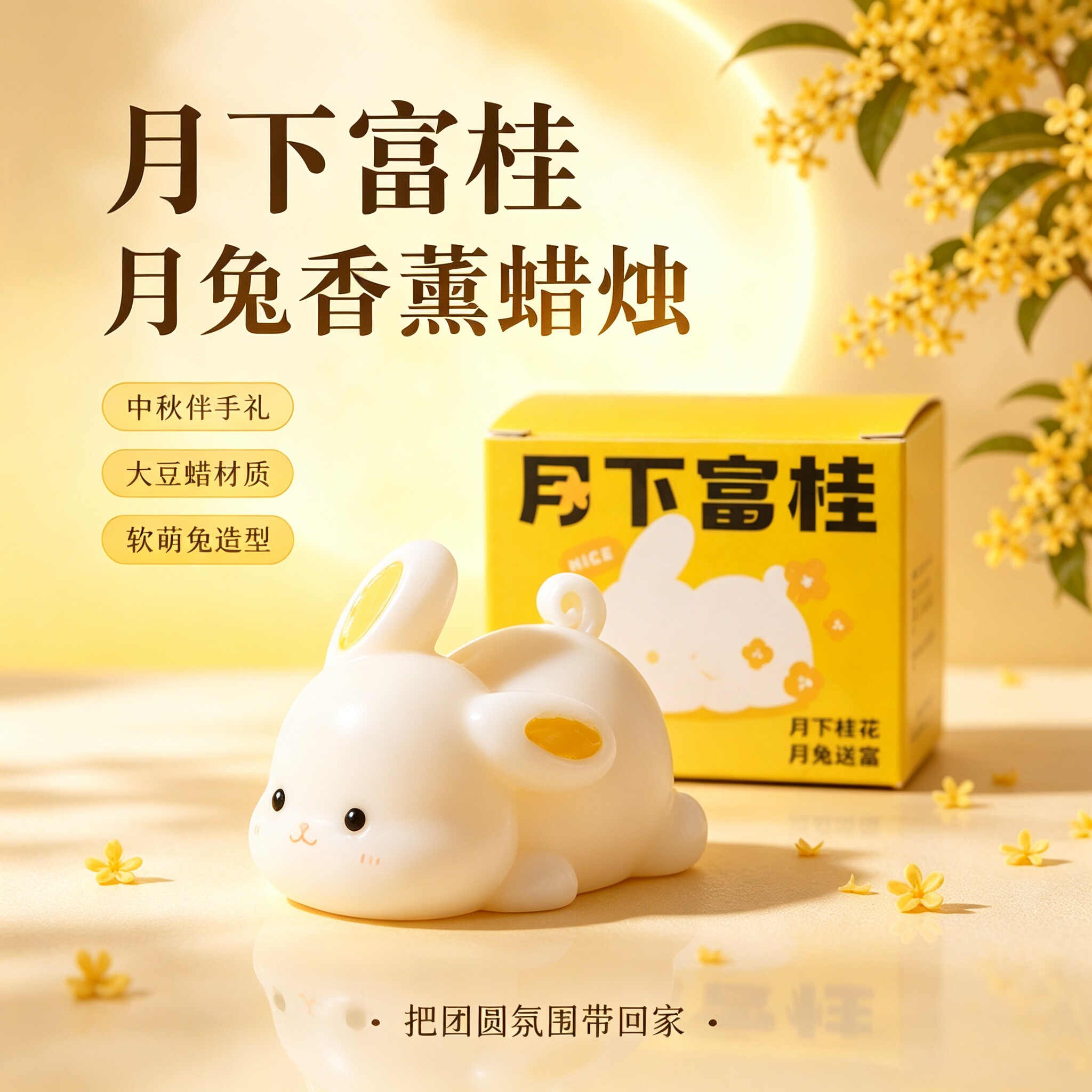 中秋节礼物桂花香薰挂件香片蜡片衣橱衣柜香氛室内家用伴手礼高级图片