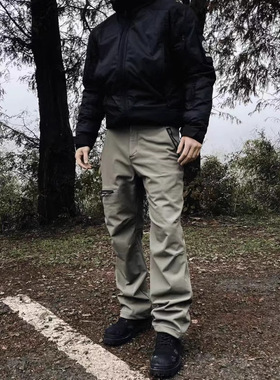 AUTICUP美式三防秋冬加绒户外硬汉纯色gamma登山休闲裤立体裁剪裤