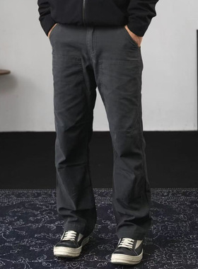AUTICUP夏季轻薄双膝102802立体裁剪直筒垂感显瘦直筒长裤cargo男
