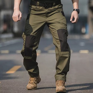 唤龙强袭户外直筒战术长裤男防泼水工装裤城市通勤作训裤子
