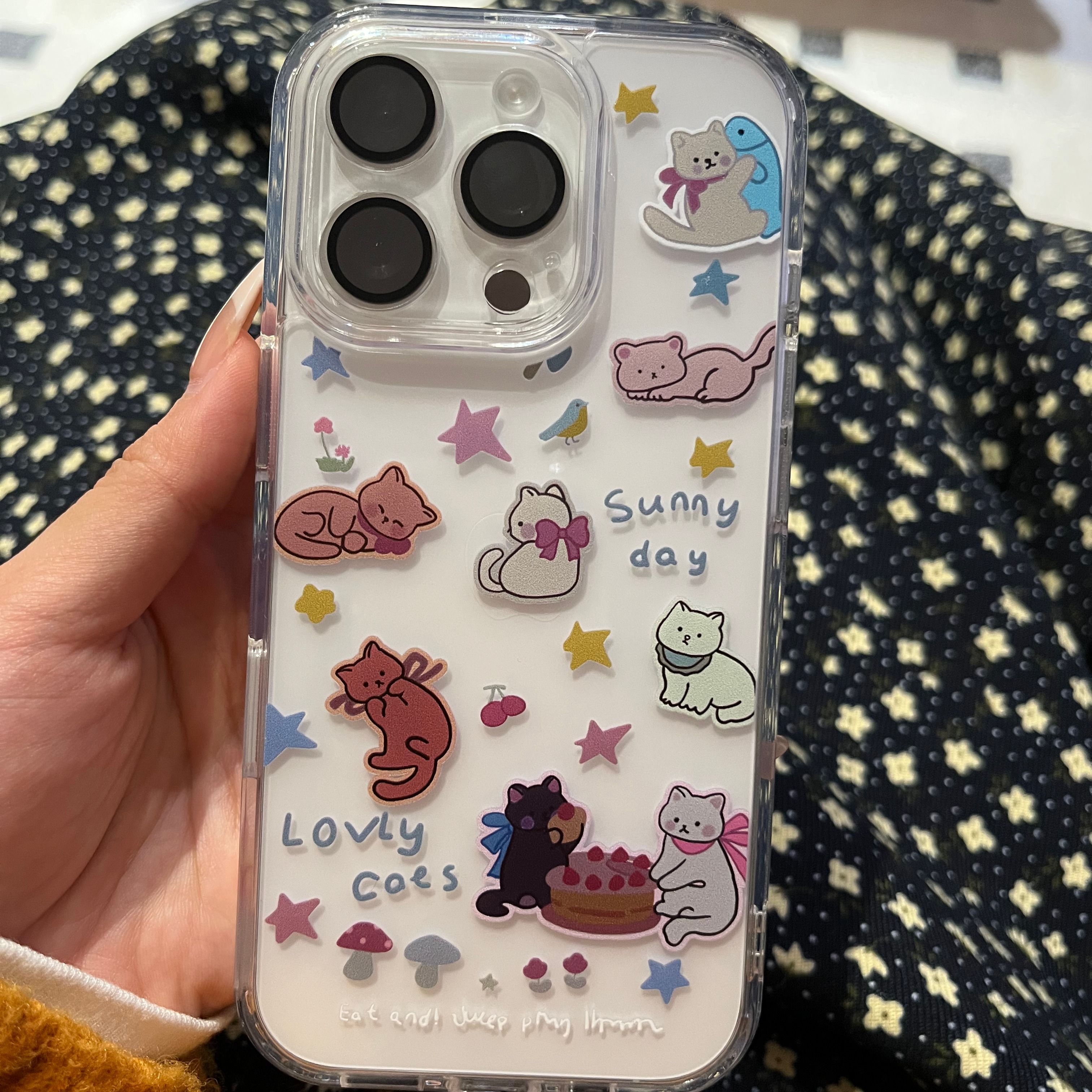 16ai触控拍照键全包手机壳可爱蛋糕猫咪适用iPhone16苹果15promax手机壳透明14保护壳13精孔12大孔11软硬壳