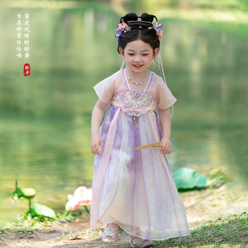 萌乎盈盈女童春夏新款汉服襦裙