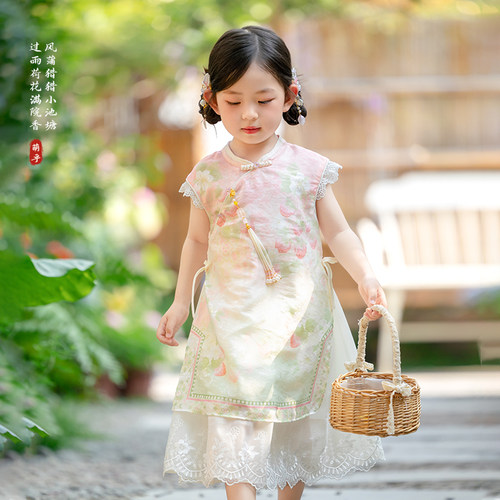 萌乎小冰莓新中式汉服女童连衣裙
