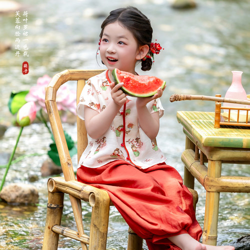 萌乎|2026春夏女童汉服套装