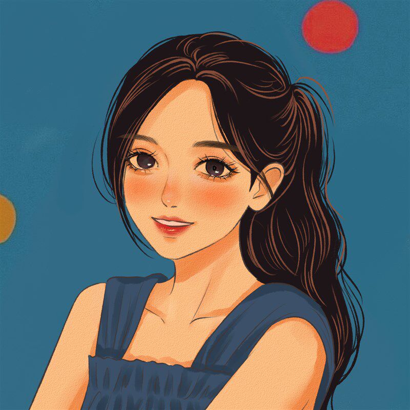 油画风手绘头像设l计情侣卡通人物形象照片动漫q版漫画画像定制作