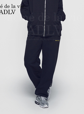 ADLV印花卫裤hoshi权顺荣同款纯色基础休闲宽松简约长裤子男女士