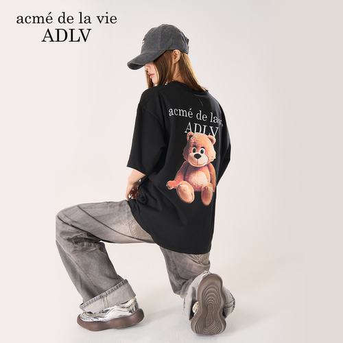 ADLV基础款AC熊Logo短袖T恤
