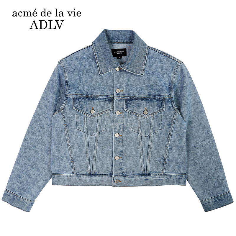ADLV牛仔上衣服外套夹克开衫设计高级感纯棉蓝色进口中性男女士