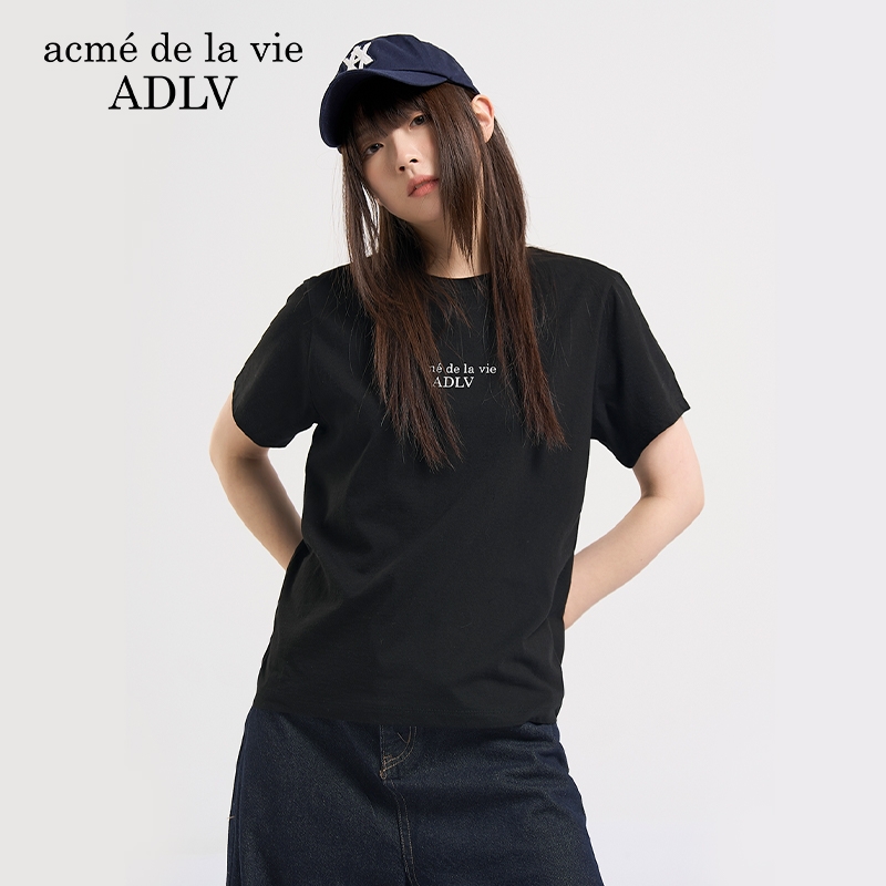 【好物体验专享】ADLV圆领短袖T恤体恤上衣夏季25年新款女式女款