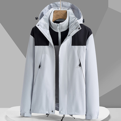 冲锋衣男款三合一秋冬季运动外套女可拆卸防风防泼水户外登山服男