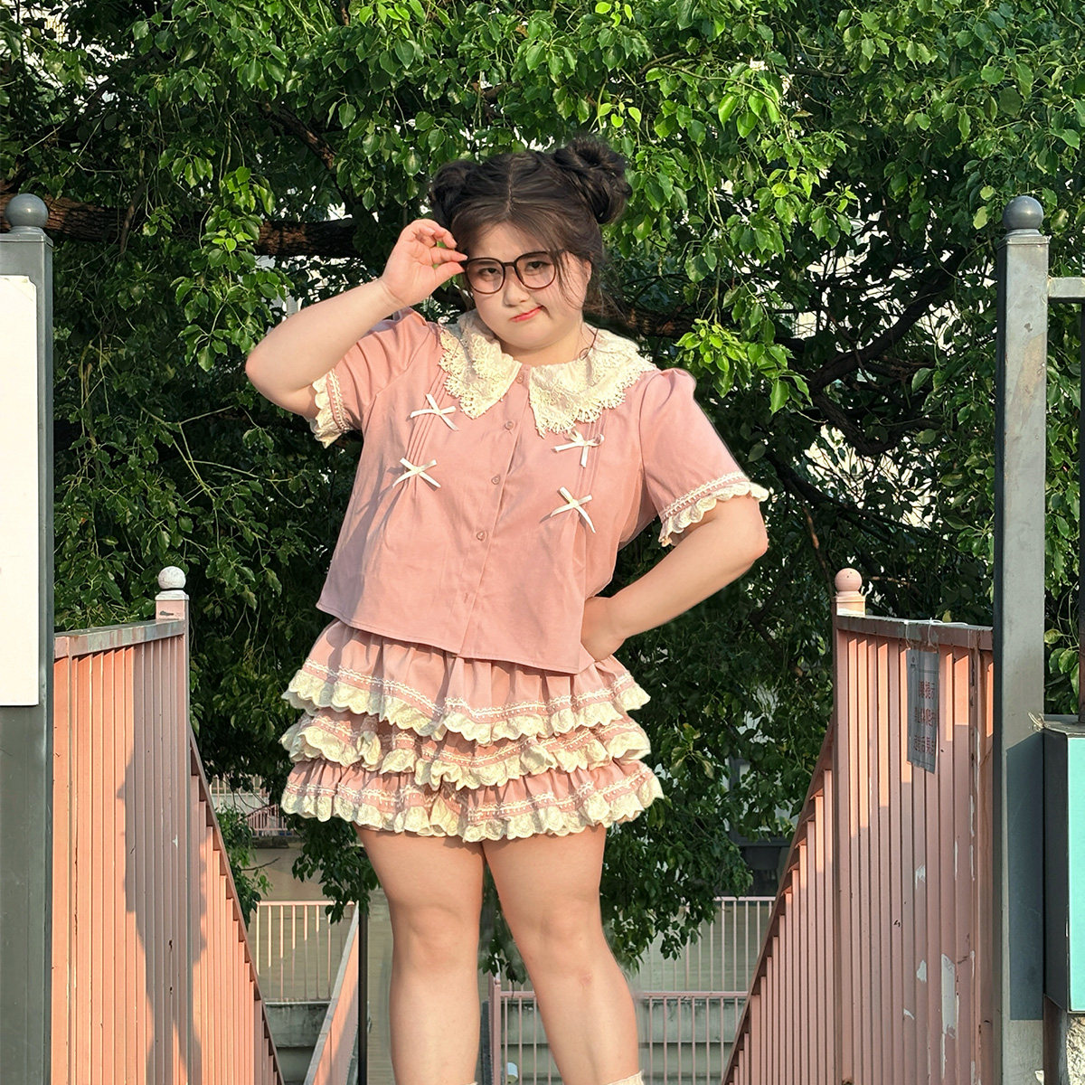 春田少女百货古董娃娃衬衫半身裙