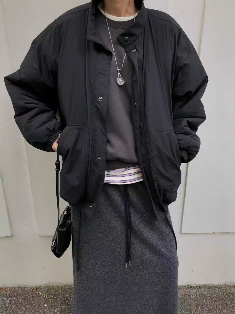 现～韩国正品新款ATMOSPHERE2025简约风百搭宽松显瘦棉服外套女