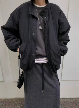 现～韩国正品新款ATMOSPHERE2025简约风百搭宽松显瘦棉服外套女