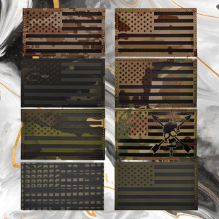 美国大号旗帜IR反光魔术贴徽章三角洲士气章战术背心国旗背包贴章