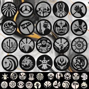 SCP基金会机动特遣队臂章 圆形魔术贴章战术士气章徽章反光背包贴