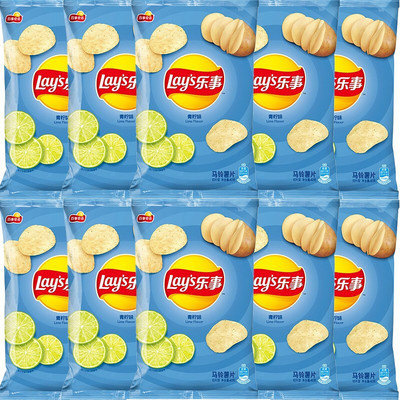 青柠味袋装膨化食品乐事薯片