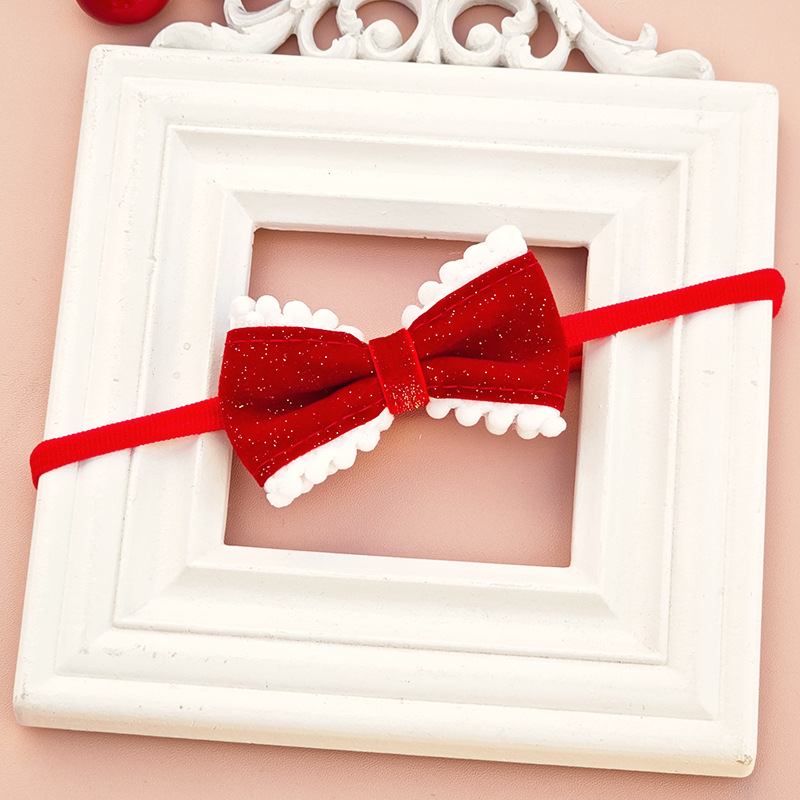 婴儿发带红色头饰百天周岁拍照头带新生儿宝宝发箍儿童蝴蝶结头花