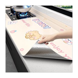 厨房防油贴纸防水自粘橱柜内防潮垫瓷砖灶台台面防火耐高温保护膜