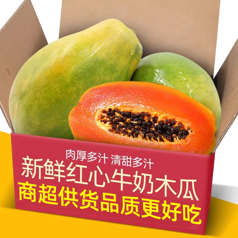 正宗云南老树红心牛奶木瓜9斤