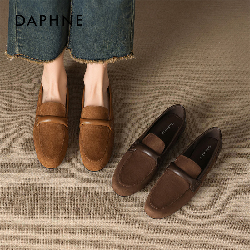 达芙妮复古乐福鞋春2026新款美拉德巨好看女鞋一脚蹬通勤浅口单鞋,女鞋,乐福鞋（豆豆鞋）,淘宝优惠券,粉丝福利购,淘宝优惠卷