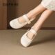 圆头一脚蹬通勤单鞋 达芙妮玛丽珍女鞋 配裙子软底皮鞋 春季 2026新款