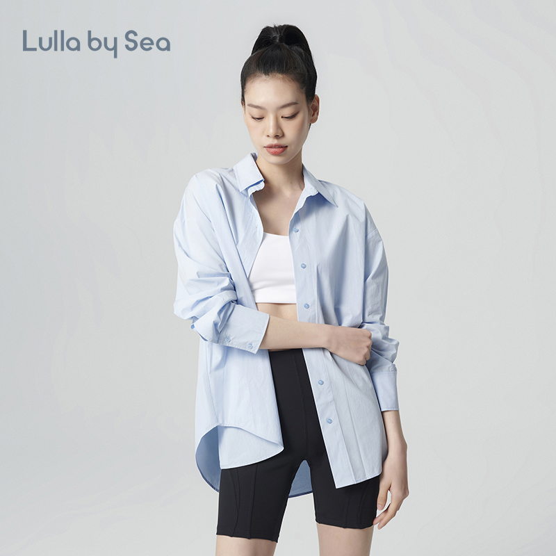 中长款休闲衬衫防晒轻运动罩衫