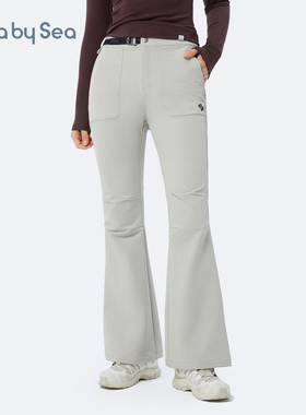 Lulla by Sea| City- hike工装喇叭裤高腰弹力户外休闲长裤女