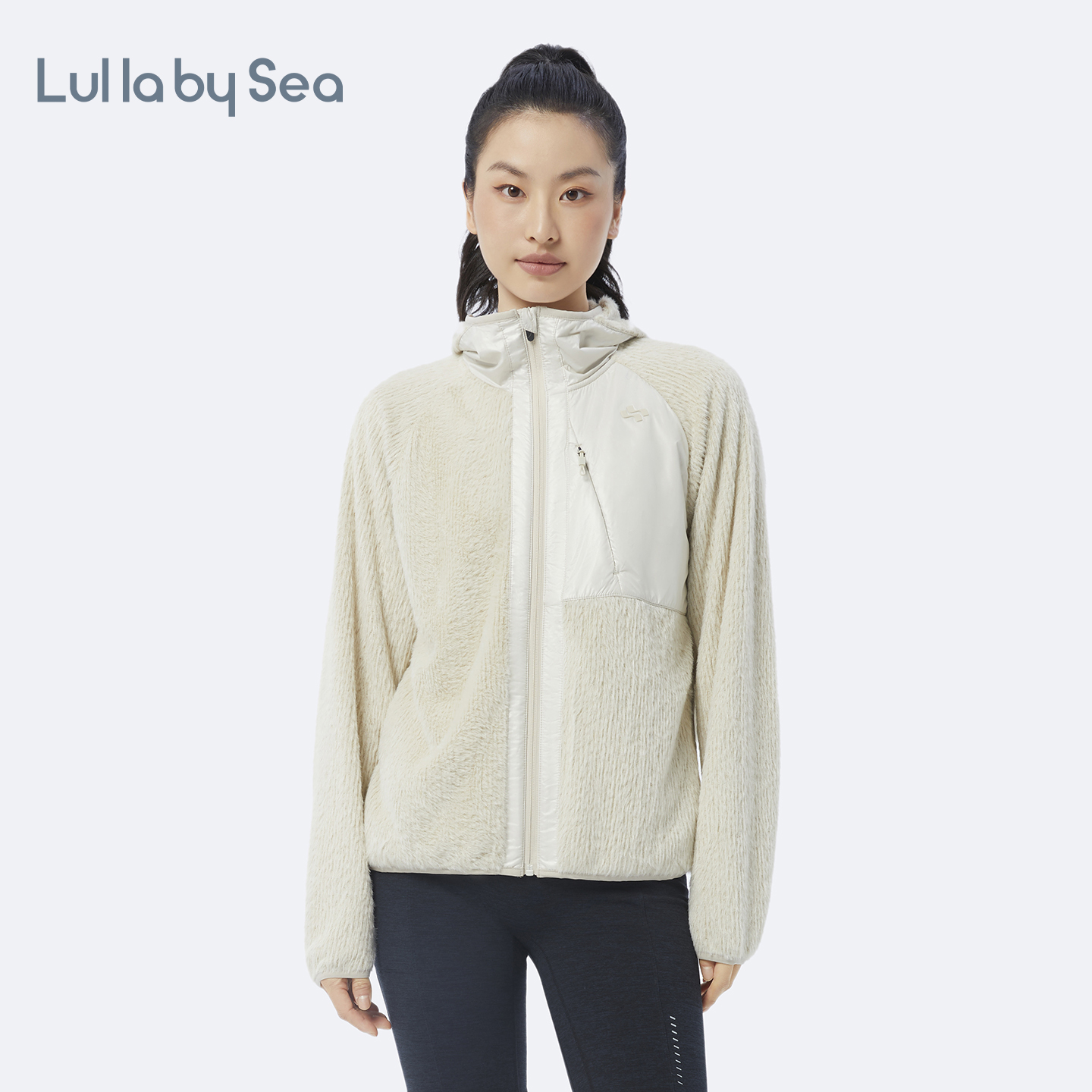 羽毛纱氢氧绒拉链外套休闲潮服