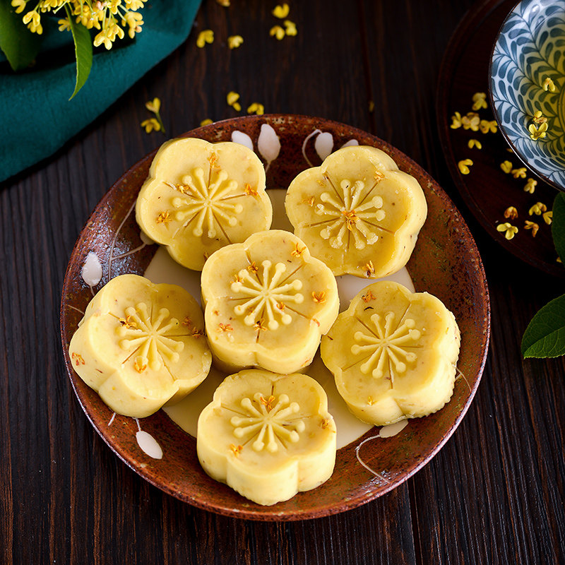 桂林特产古磨坊桂花糕300克/盒 绿豆糕点桂花绿豆饼零食小吃休闲