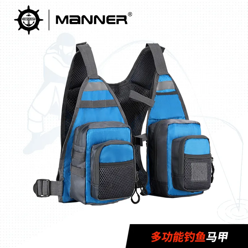 跨境热销多功能多口袋便携式立体钓鱼马甲飞钓马甲路亚均码可调节