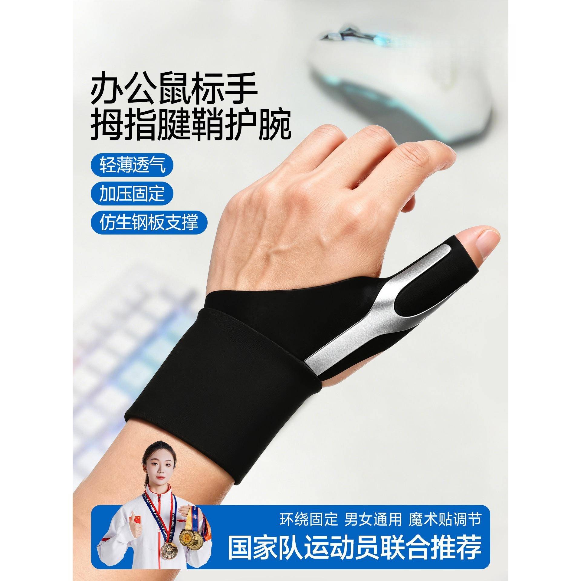 腱鞘炎护腕大拇指炎护套手指固定妈妈手鼠标手篮球护具加压支撑夏