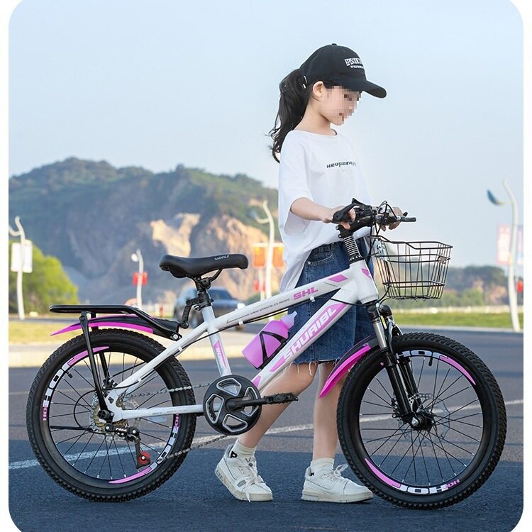 儿童自行车7-18岁中大童学生单车男女孩碟刹减震山地单速变速车