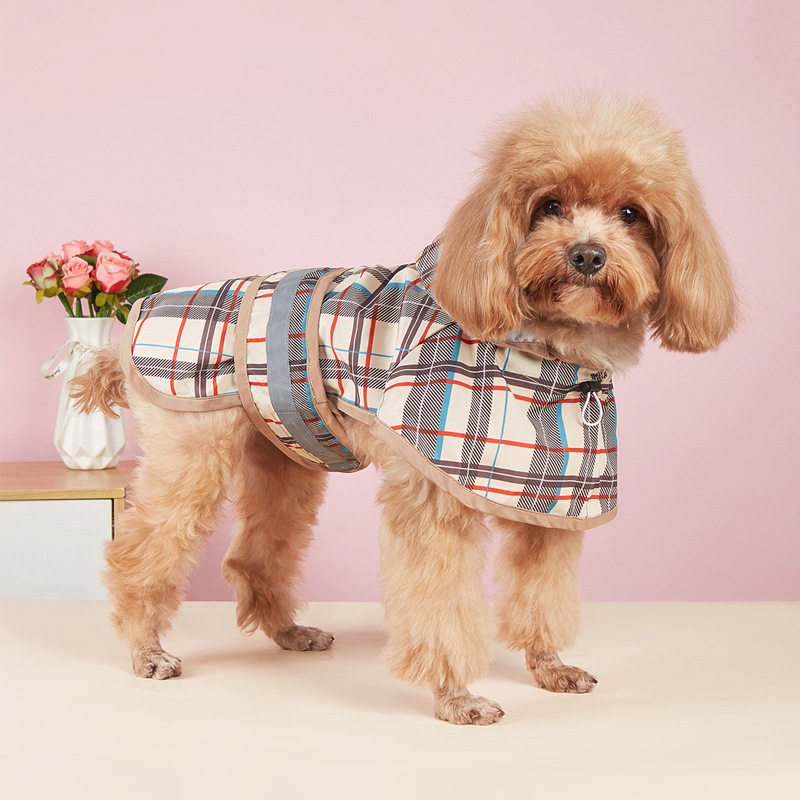 外出大狗雨衣薄款反光条通用大型犬金毛拉布拉多宠物狗衣服