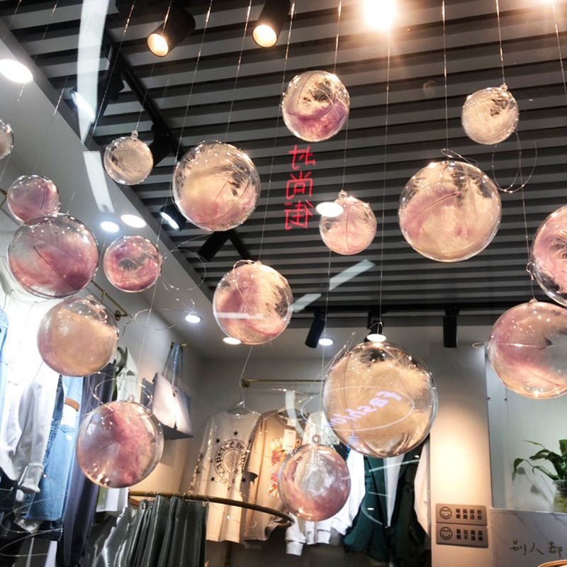 店铺装饰开业布置透明球亚克力婚礼吊顶吊球教室幼儿园走廊吊饰