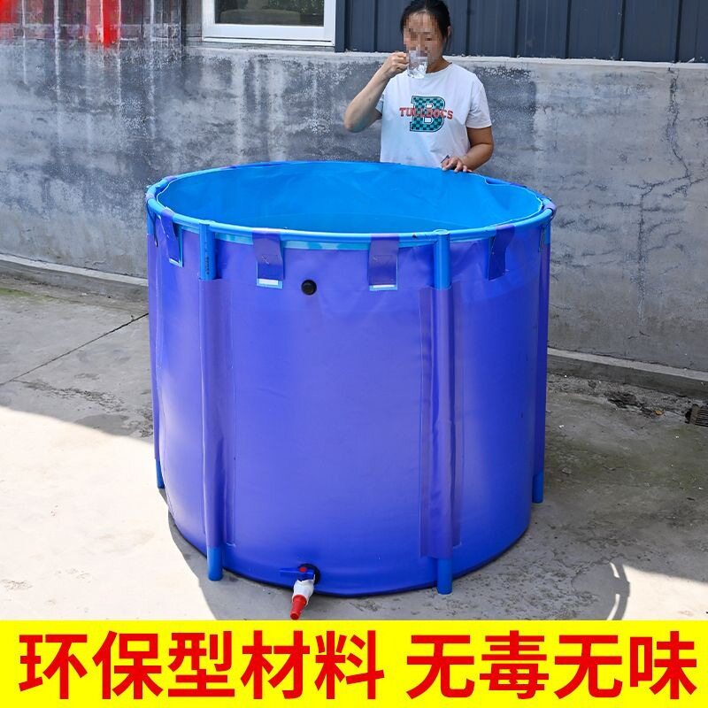 圆形帆布鱼池加厚折叠养鱼池支架家用儿童游泳池加高浙江其他默认