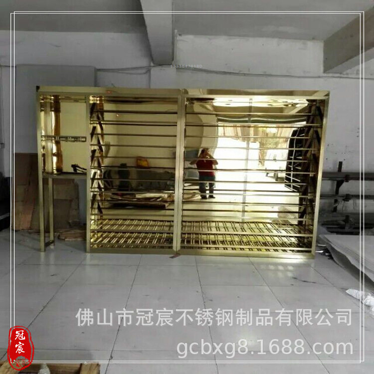 酒店卫生间浴室柜嵌入式不锈钢壁龛拉丝黄条件装饰金属置物架