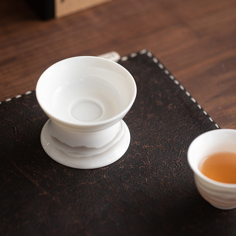 茶道配件滤网过滤茶器隔羊脂玉泡茶过滤器茶茶渣叶组合茶滤茶漏隔