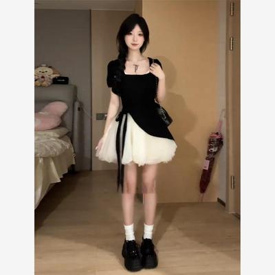 大码法式高级感方领连衣