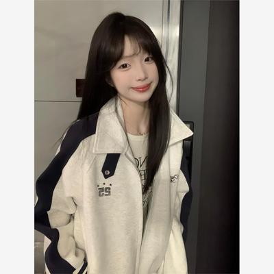 学院风立领卫衣少女大童